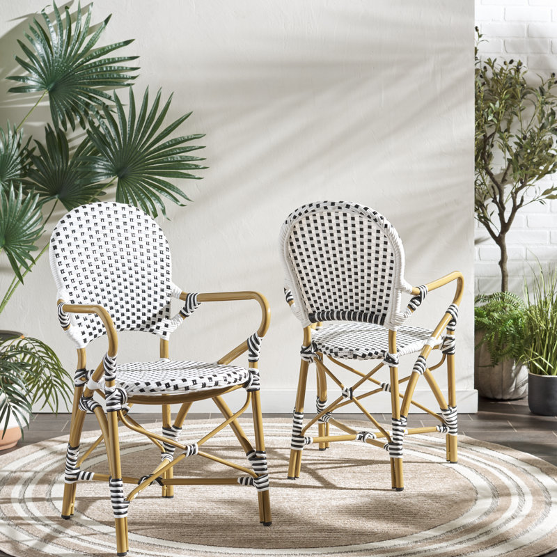 Everarda Outdoor Charlbury Garden Chair, Grey/White