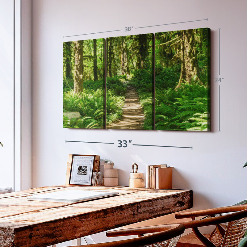 " Hoh Rainforest Path ", 24" H x 38" W x 1.25" D