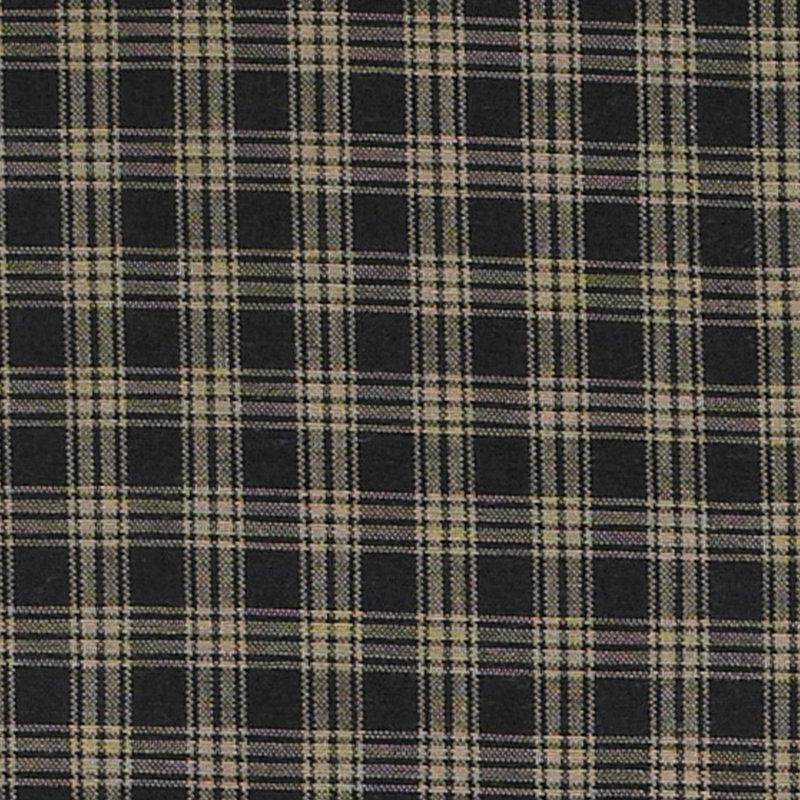  Ensemble de 4 serviettes noires Sturbridge, Tissu écossais noir