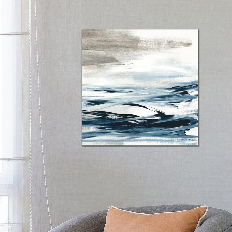 Tumultuous Indigo II by Susan Jill - Painting on Canvas, 66.04cm H x 66.04cm W x 3.81cm D, Wrapped Canvas