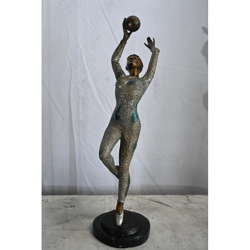 Sculpture féminine danseuse de ballet en bronze 8 po x 5 po x 23 po