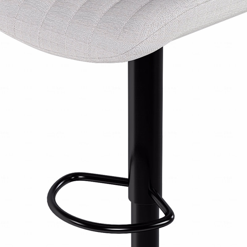 Tabourets de bar pivotants à hauteur réglable (35,03 à 43,7 pouces), dossier et tissu tricoté doux, Beige
