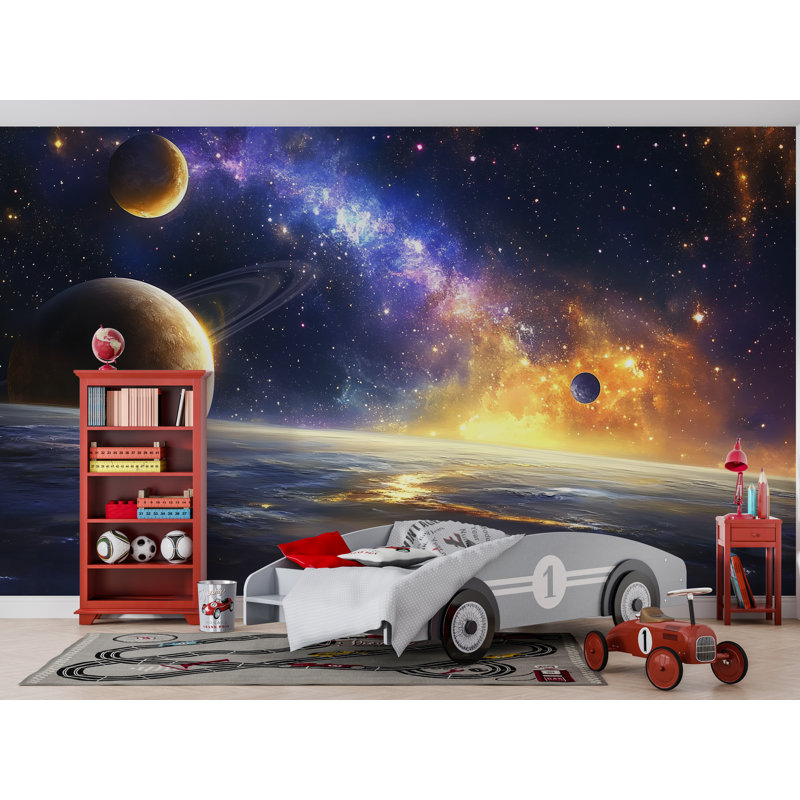 Papier peint galaxie Galaxy Space Space View, L 165 po x l 110 po, Peler et coller