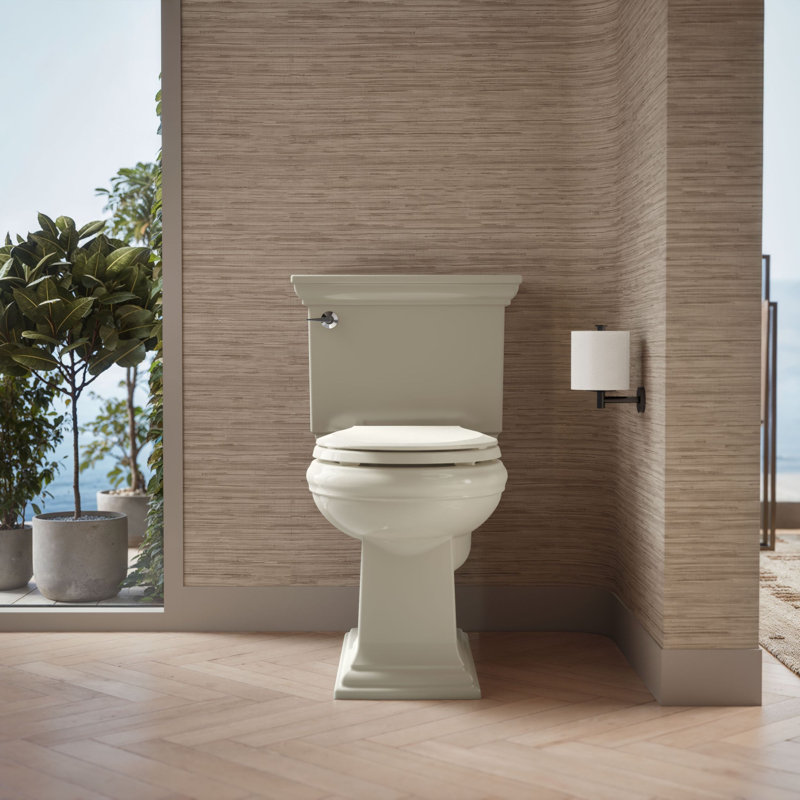 Cachet Round-Front Toilet Seat with Quiet-Close Lid and Seat and Grip-Tight Bumpers, Almond, Non Ready Latch