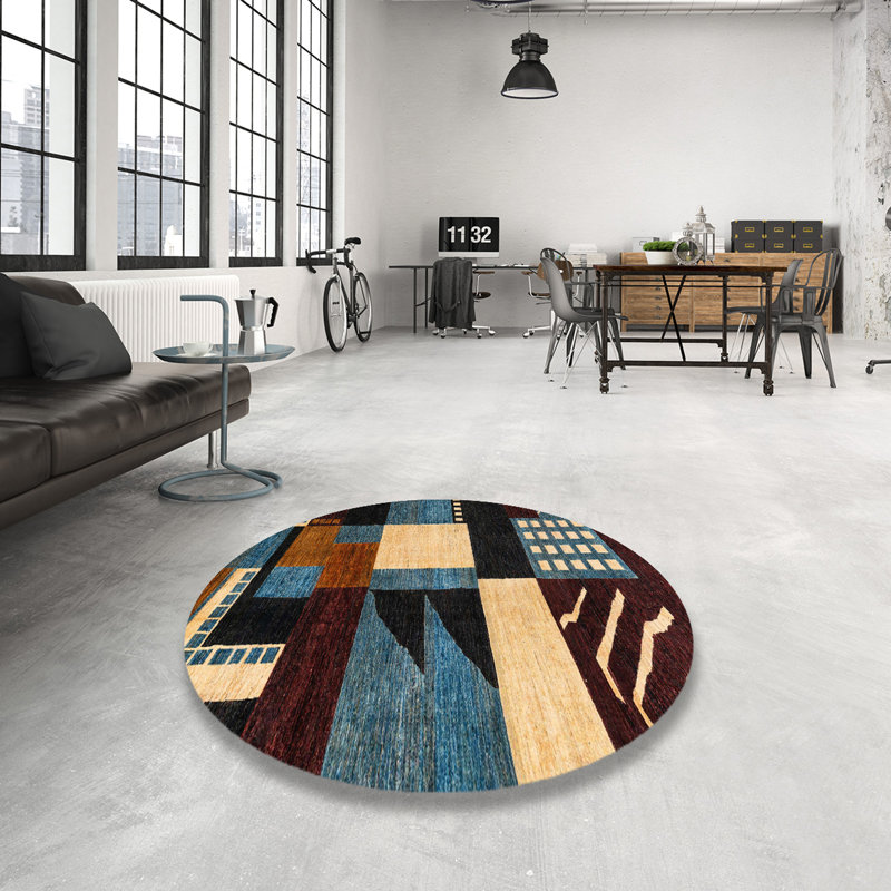 Brynne Abstract Indoor Rug, Round 6'