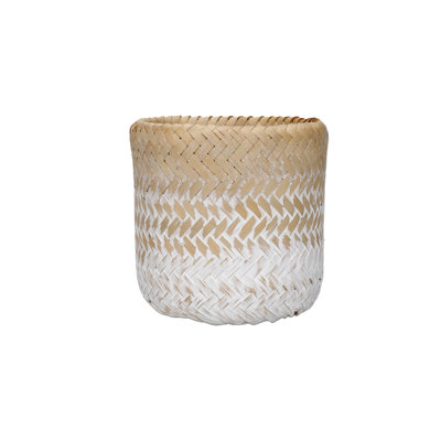 KitchenCraft Bamboo Planter, White Ombré Design