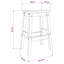 Counter Stool with Solid Wood Frame-2092081069