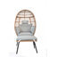 Chaise d'extérieur en osier avec repose-pieds-268116986