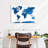 Blue Textured World Map Canvas Print-2045412022