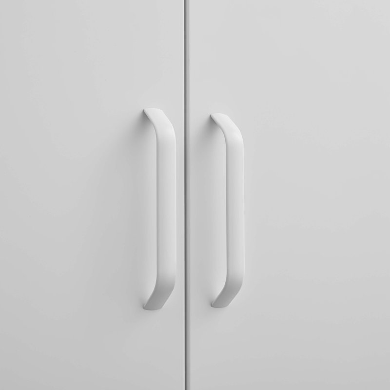 Armoire de rangement moderne avec tablettes réglables, Blanc