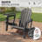 Outdoor HDPE Adirondack Chair Set With Removable Cushions And Cup Holder(Set of 4)-767295962