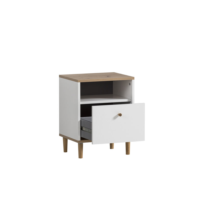 Marlayna 40.3cm W Manufactured Wood Bedside Table