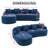 Boneless L-shape Sectional Sofa With Curved Chaise Modular Chenille Couch For Living Room
