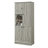 Tall Storage Cabinet with Adjustable Shelves and Flip-Out Basket, Modern MDF Design-1413657098