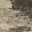 Tapis abstrait 2 pi x 4 pi ivoire et gris tissé à la machine