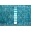 Tapis turquoise à transition de couleur 4 pi 5 po x 7 pi 10 po