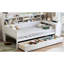 Lit de jour en bois blanc antique avec espace de rangement et d'étude inférieur, bureau à tablettes simples-1658273278-1658273277