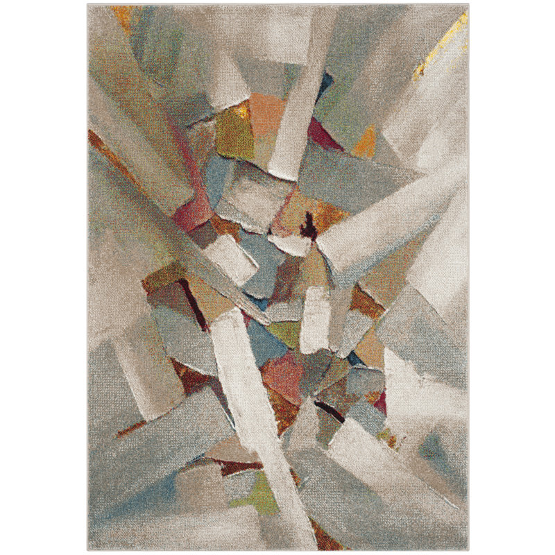 Geometric Shapes Area Rug, Rectangle 122 x 183 cm