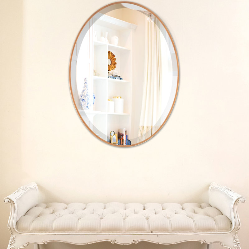 Bugarin Oval Mirror, Sunset Gold, 20.62" H x 30.62" W