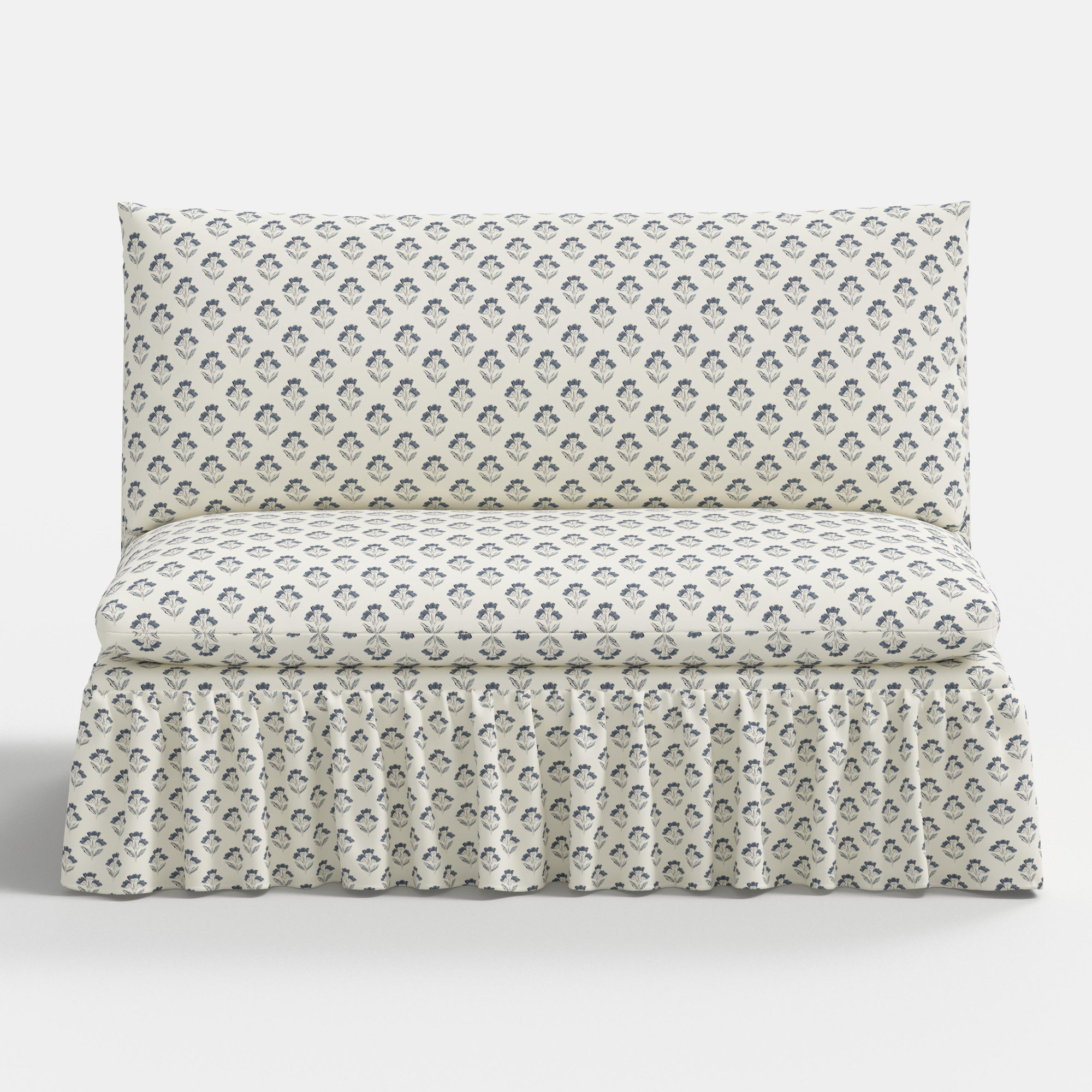 Stoffer Home x Cloth and Co. Thelma Settee, Francie Blue