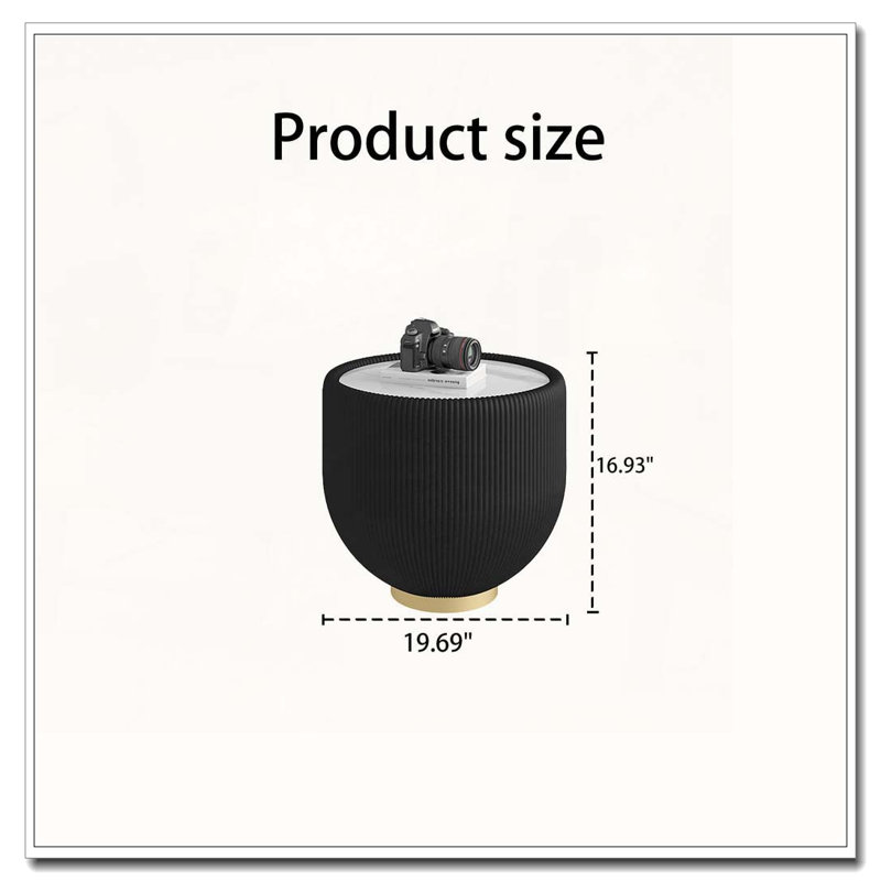 Table basse en forme de tasse, Noir