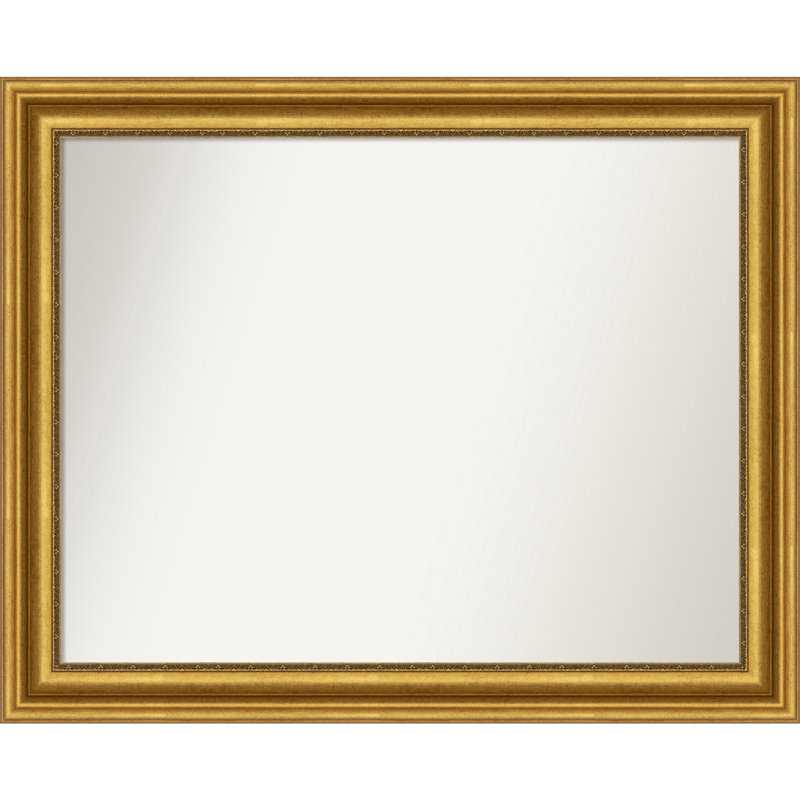 Miroir de salle de bain Jashawna, 33,75 po x 41,75 po, Doré