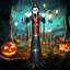Décoration de fête gonflable de 10 pi avec une lumière DEL effrayante et gonflable Halloween