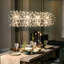 Luminaire suspendu en cristal 12 lumières pour îlot de cuisine à intensité variable 12 lumières-1178246064