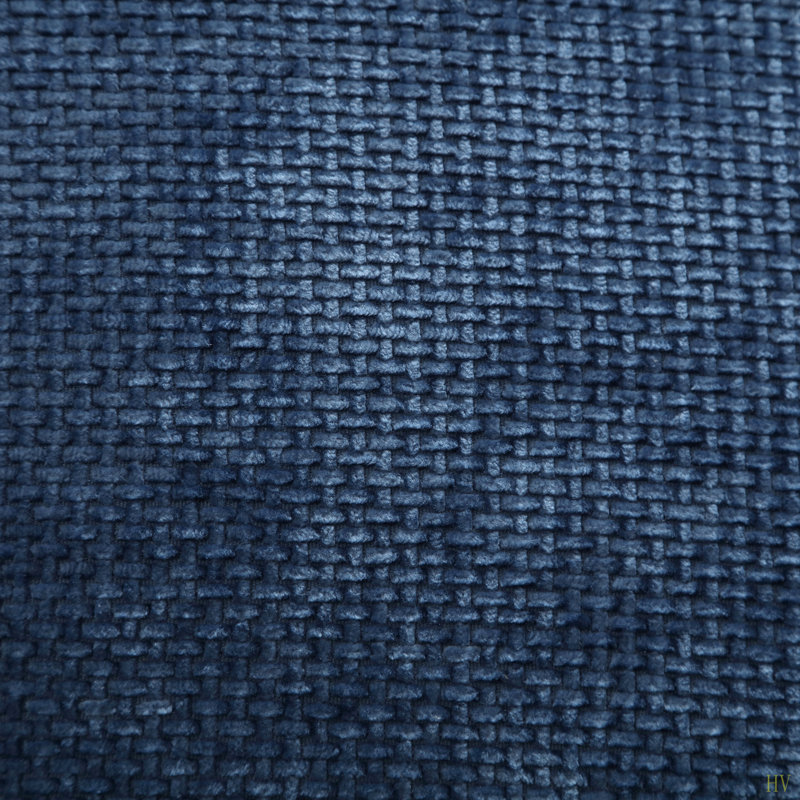 Grand canapé modulaire moderne en U en chenille, Chenille bleu