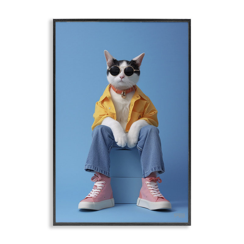 Art urbain, estampe numérique par Roozbeh Bahramali, Giclée encadrée noir minuit, H 18 po x l 12 po