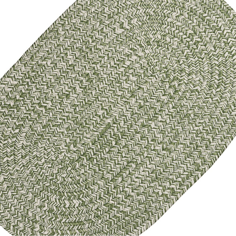Tapis d'entrée / extérieur Traver Tweed, Vert mousse / blanc cassé, L 26 po x L 40 po