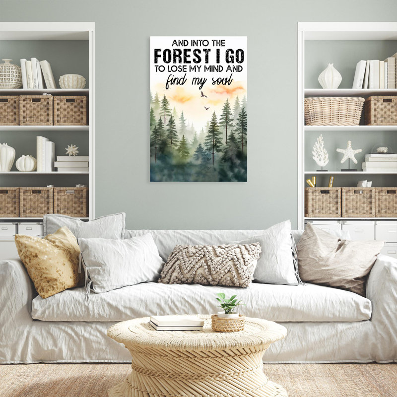 Into The Forest I Go, H 20 po x l 16 po x P 1,25 po