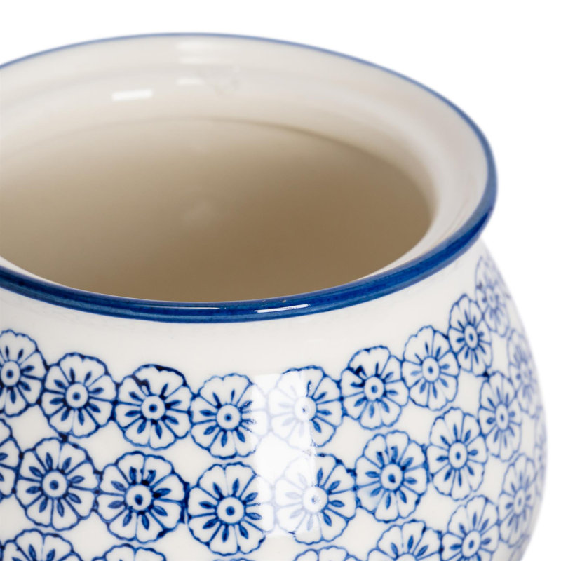 Nicola Spring - Hand-Printed Sugar Bowl - 10cm - Navy