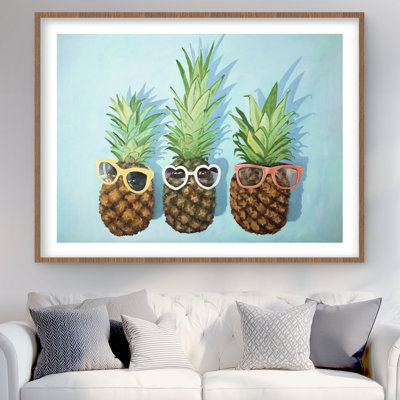 Été ananas - imprimé mat pour cuisine