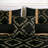  7-Piece Faux Silk Black Gold Embroidered Comforter Set-1075640768