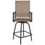 Tabourets de bar pivotants en polyester enduits de PVC toutes saisons Corchado avec dossier haut et accoudoirs-425957057