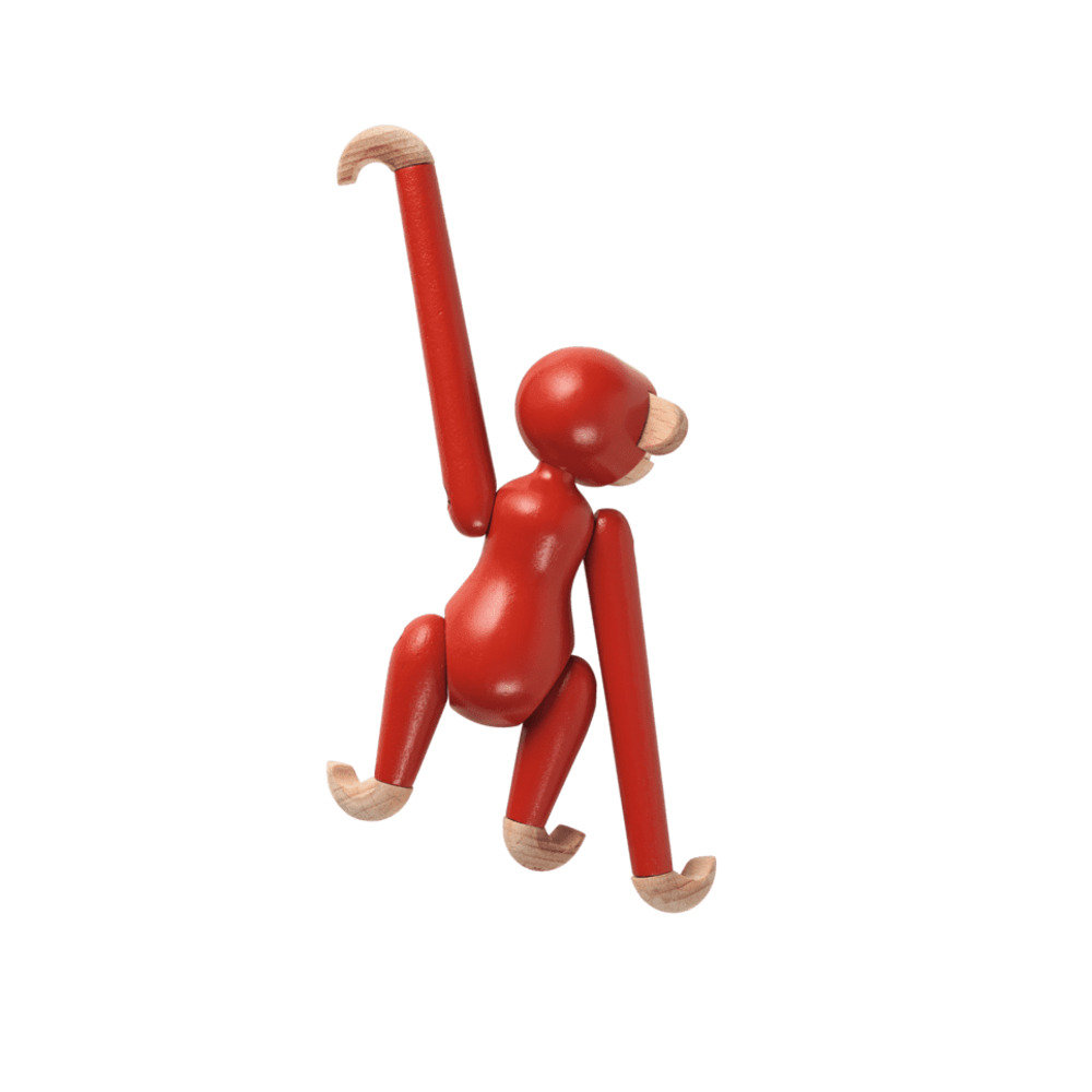 Monkey Sculpture, Vintage Red