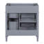 Meuble-lavabo de salle de bain de 30 po sans lavabo supérieur, armoire de rangement moderne avec 2 tiroirs et un tiroir rabattable (BASSIN INCLUS)-1334388427-1334388428