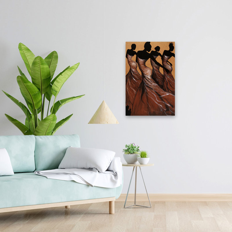 Flow - Multicultural Figurative Africanamerican Dance Art, 24" H x 16" W
