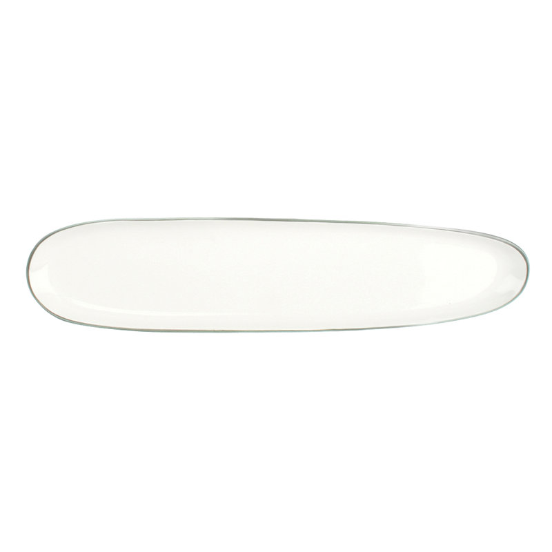 Abbesses Side Plate, White/Platinum