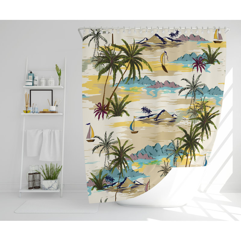Destinee Polyester Shower Curtain, 168cm H x 168cm W