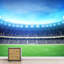 Blue Neon Light Cloud Sky Soccer Field Sports Athlete Photography Exercise Gym Wallpaper Murals-93997147