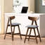 Tabouret de comptoir 2 gris foncé recouvert de 2 tabourets élégants en bois d'hévéa