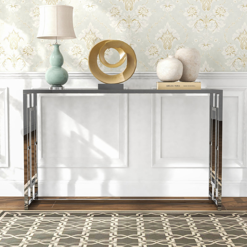 Derinna 48'' Glass Top Console Table