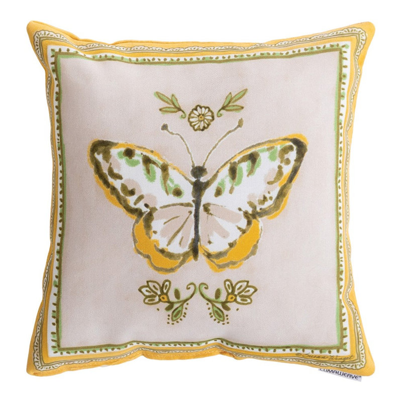 Block Print Throw Pillow 12" x 12"