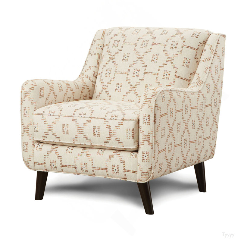 Fauteuil 1pc double rembourré de mousse gélifiée et tissé doux Keystone multi finition avec garniture de style transitionnel