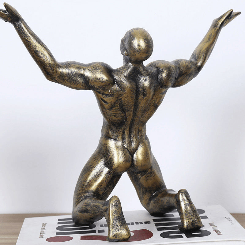 Sculpture artistique pour la table centrale, Doré vieilli