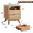 Hardester Vintage 2 - Drawer Nightstand with Charging Station, Bedside Table with Open Shelf-394374388