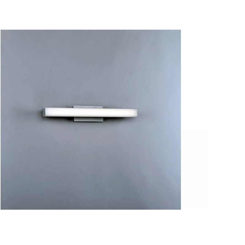 Brink 1 - Light LED Bath Bar, 3.75" H x 18" W x 2.75" D, 2700K, Brushed Aluminum