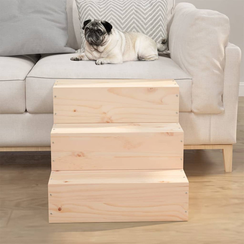 Hensley Pet Stairs, Brown, 35 H x 40 W x 37.5 D